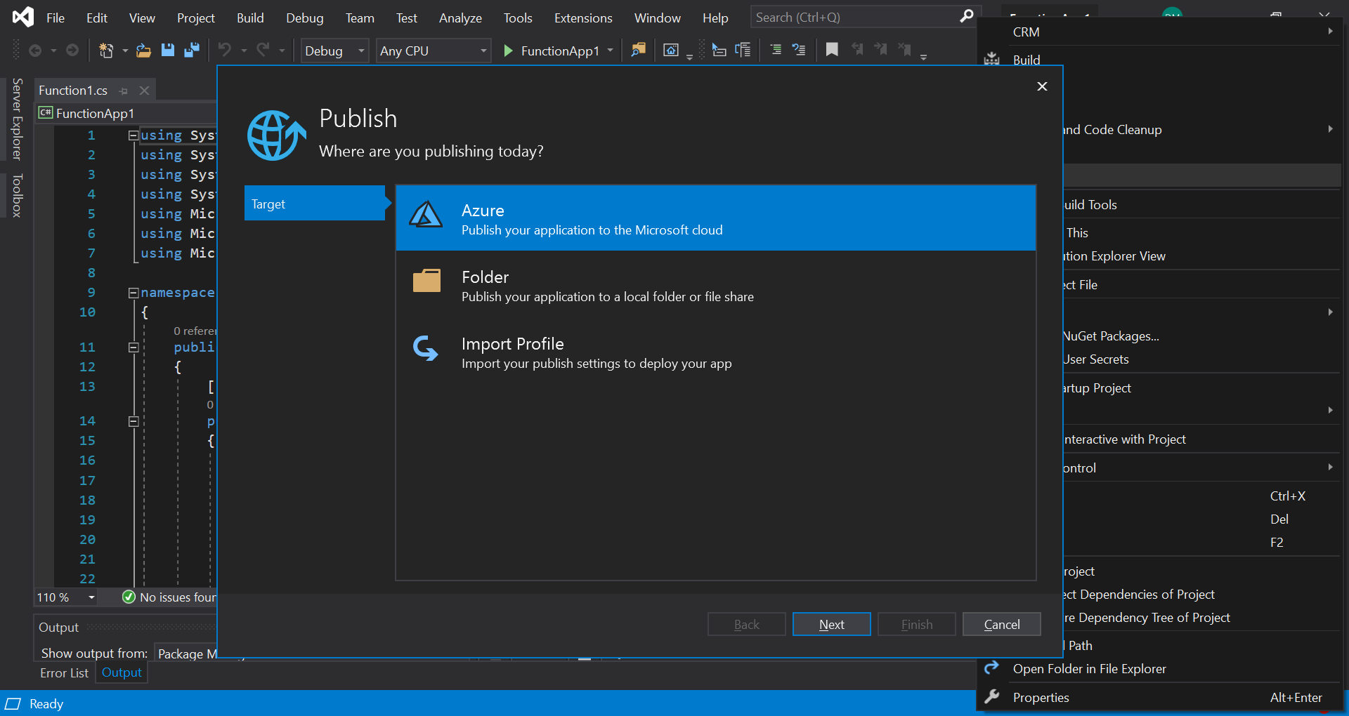 Steps to create an Azure Function – Dustin Miner